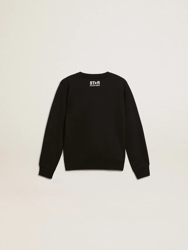 Boys’ black sweatshirt with white maxi star on the front
