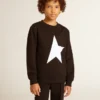 Boys’ black sweatshirt with white maxi star on the front