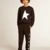 Boys’ black sweatshirt with white maxi star on the front