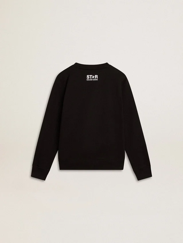 Boys’ black sweatshirt with white maxi star on the front