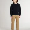 Boys’ blue crew-neck sweater with 'Golden' lettering on the back