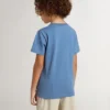 Boys' blue T-shirt with white print