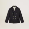 Boys' dark blue double-breasted blazer