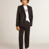 Boys' dark blue double-breasted blazer
