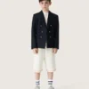 Boys' dark blue double-breasted blazer