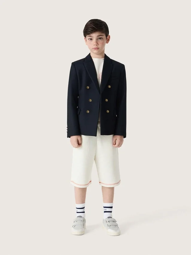 Boys' dark blue double-breasted blazer