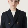 Boys' dark blue double-breasted blazer