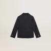 Boys’ dark blue double-breasted buttoned blazer