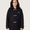 Boys’ dark blue hooded duffle coat