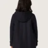 Boys’ dark blue hooded duffle coat