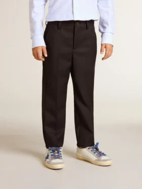 Boys’ dark blue wool pants