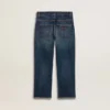Boys' denim jeans with a raw edge and embroidery