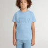 Boys' light blue T-shirt with print