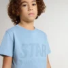 Boys' light blue T-shirt with print