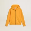 Boys’ orange sweatshirt with zip fastening