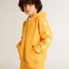 Boys’ orange sweatshirt with zip fastening