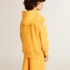 Boys’ orange sweatshirt with zip fastening