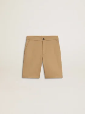 Boys' shorts in beige cotton