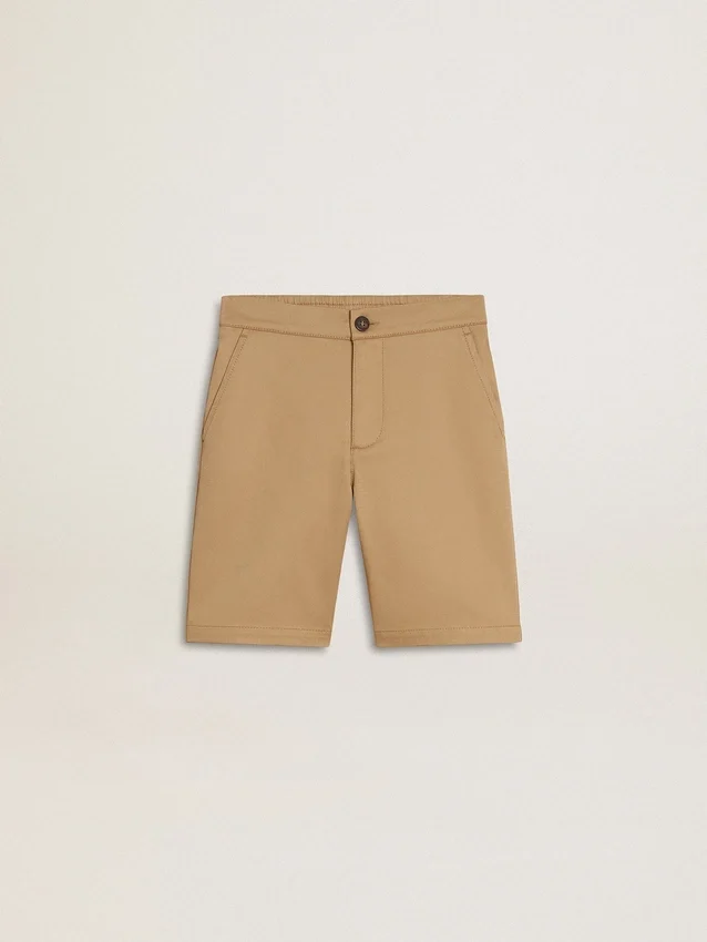 Boys' shorts in beige cotton