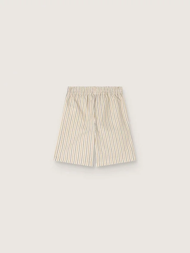 Boys’ striped shorts in ecru, beige and gray
