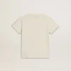 Boys’ T-shirt in worn white with multicolor lettering