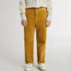 Boys' tobacco-colored chino pants with embroidery