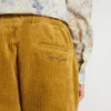 Boys' tobacco-colored chino pants with embroidery