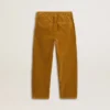 Boys' tobacco-colored chino pants with embroidery