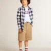 Boys' white T-shirt with multicolored Golden print