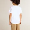 Boys' white T-shirt with multicolored Golden print