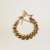 Bracelet in antique gold decreasing chain with star-shaped clasp