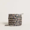 Brown leopard-print laces with contrasting white stars