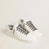 Brown leopard-print laces with contrasting white stars
