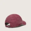 Burgundy baseball cap with tone-on-tone embroidered star
