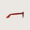 Cameron Panthos sunglasses with honey frame, precious stones and blue lenses
