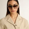 Cameron-style sunglasses with a tortoiseshell pattern