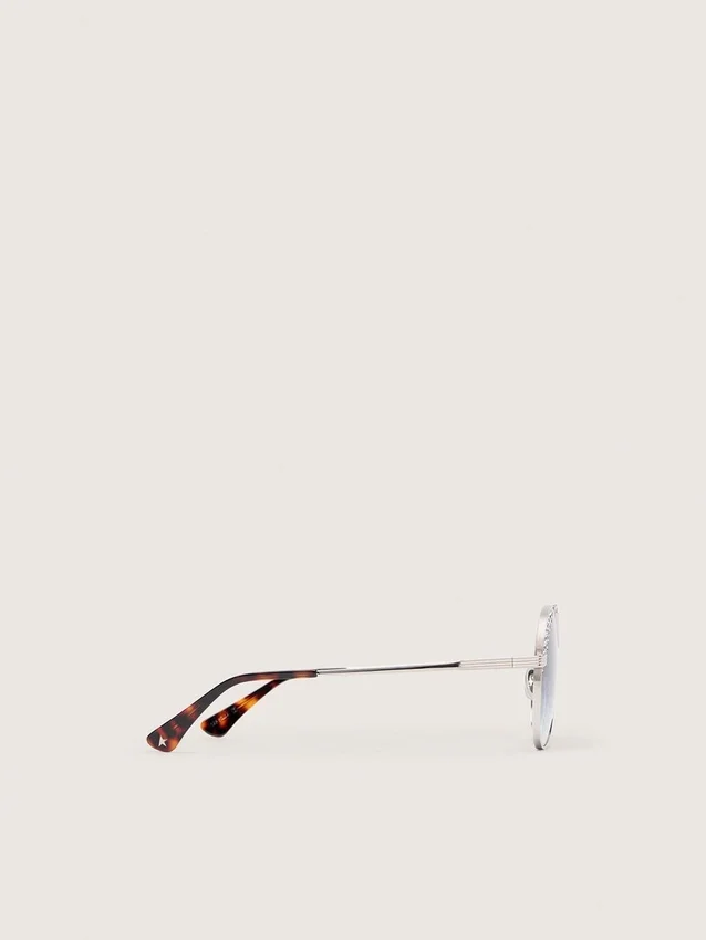 Carter aviator sunglasses with blue lenses and crystals