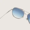 Carter aviator sunglasses with blue lenses and crystals
