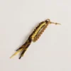Charm with yellow and brown knotted hiking laces with chain