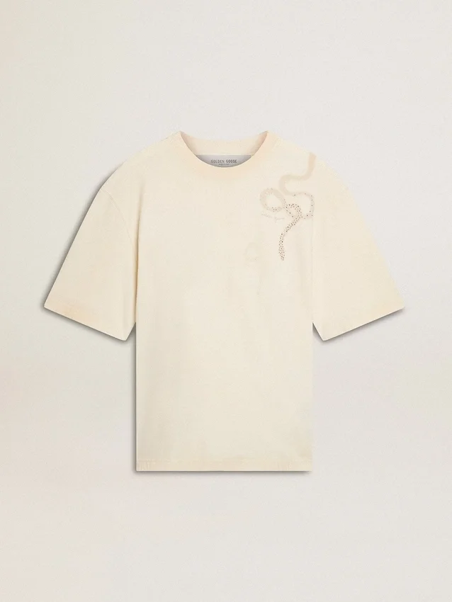 CNY worn-white relaxed fit T-shirt