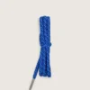 Cobalt blue hiking laces with gray and white details