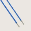 Cobalt blue hiking laces with gray and white details