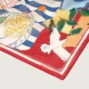 Cotton scarf with multicolor print