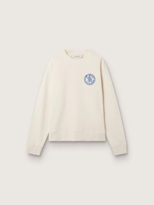 Cream LTD sweatshirt with embroidered patch