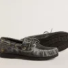 Cruise Teen loafer in distressed-effect black leather