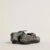 Cruise Teen loafer in distressed-effect black leather