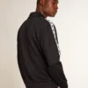 Dark blue sweatshirt with white strip and contrasting blue stars