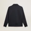 Dark blue sweatshirt with white strip and contrasting blue stars