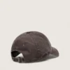 Dark brown baseball cap with tone-on-tone embroidered star