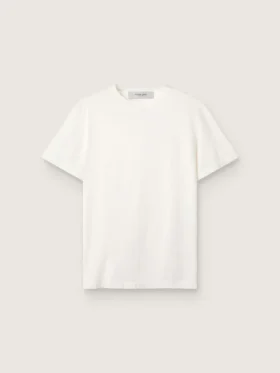 Distressed regular-fit women’s T-shirt in white